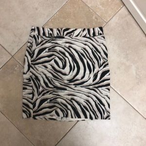 Printed skirt black cream and tan